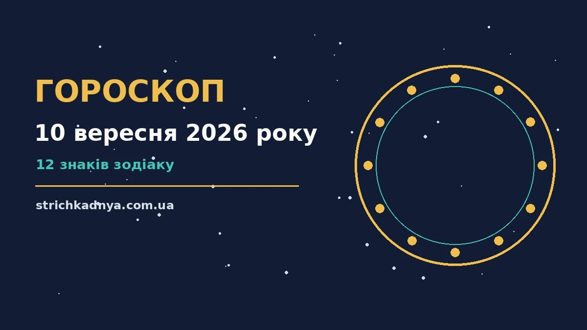 Гороскоп на 10 вересня 2026 року: планування, навчання і завершення справ