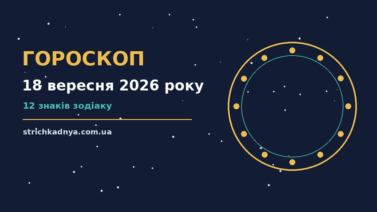 Гороскоп на 18 вересня 2026 року: енергія п'ятниці, настрій і поради для кожного знака