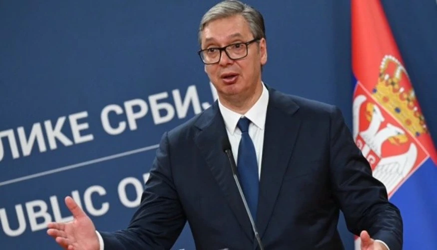Президент Сербії Александар Вучич на пресконференції