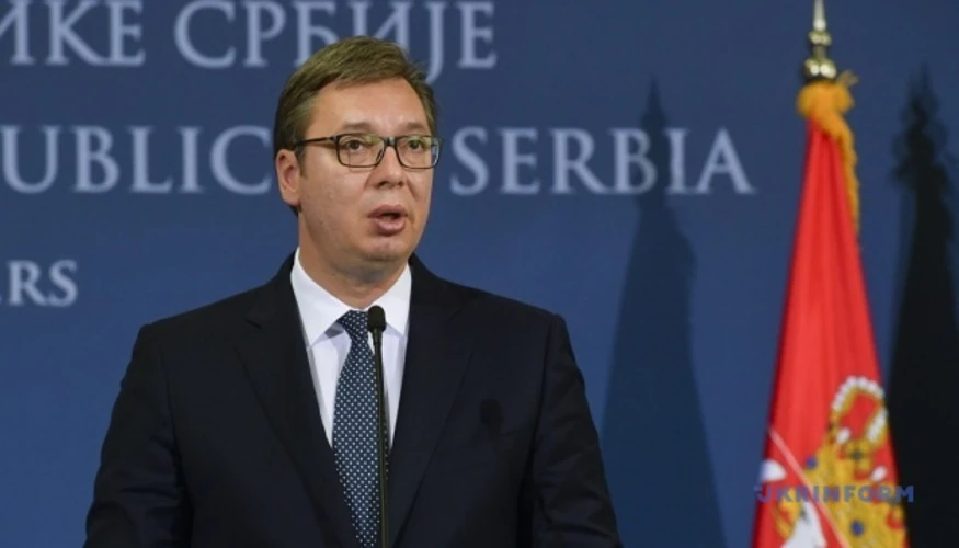 Президент Сербії Александар Вучич під час телевізійного звернення 9 вересня 2026 року